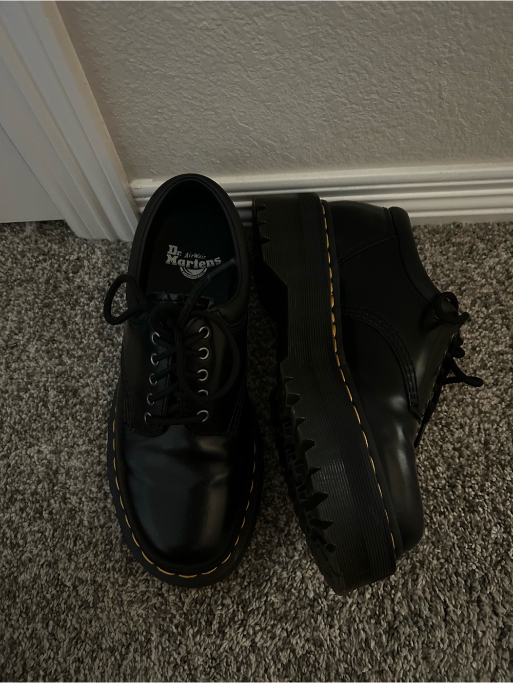 Dr. Martens Black Platform Oxford Shoes - Picture 6 of 6